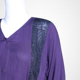 Purple Pleated Modern ABAYA