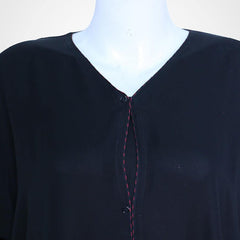Black Embroidered Sleeve ABAYA