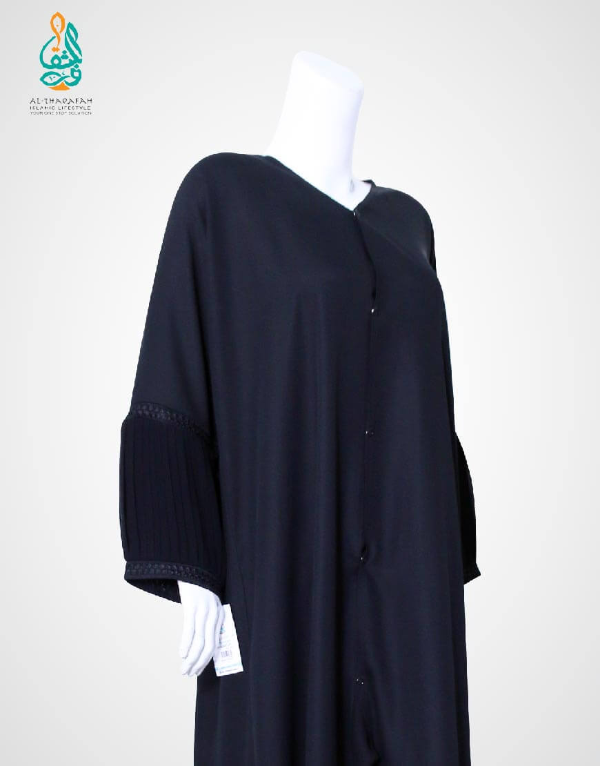 Latest Graceful Abaya in Full Black Color